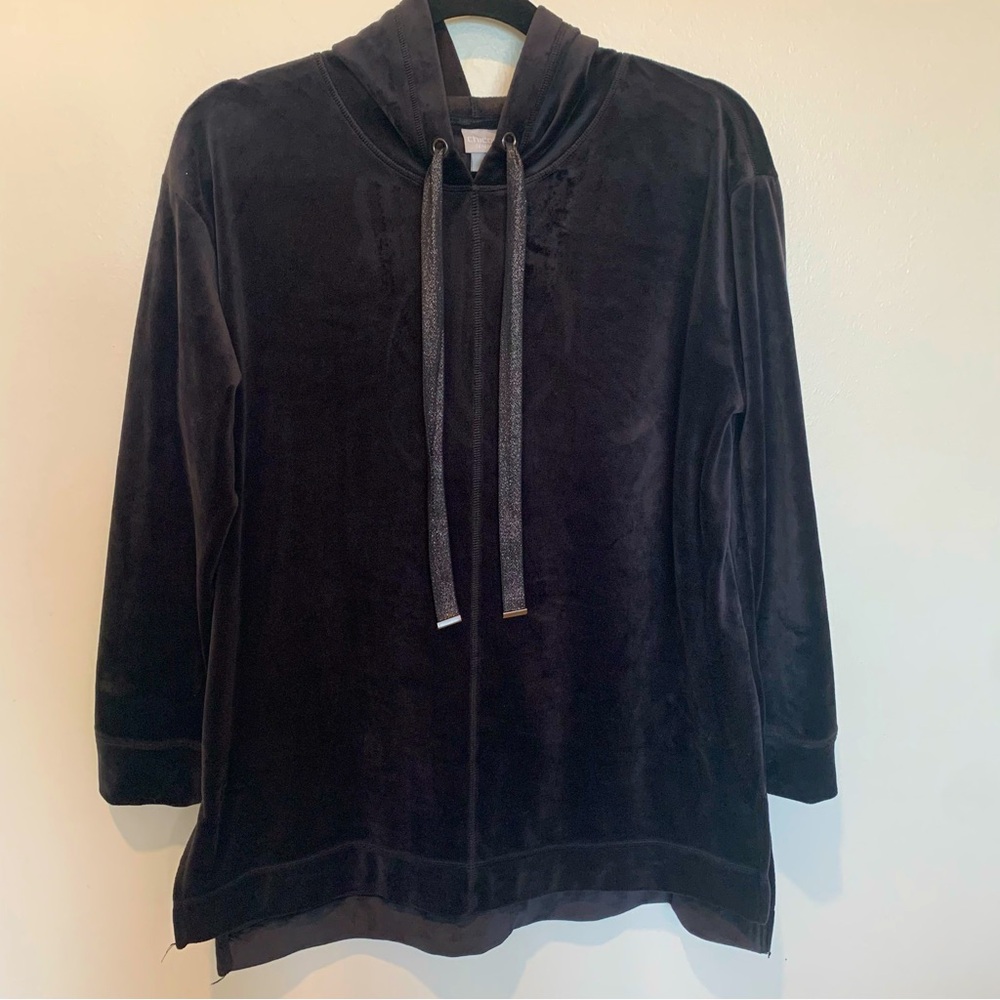 Chico's Black Zenergy Hoodie Size 1 (USA 8/10)